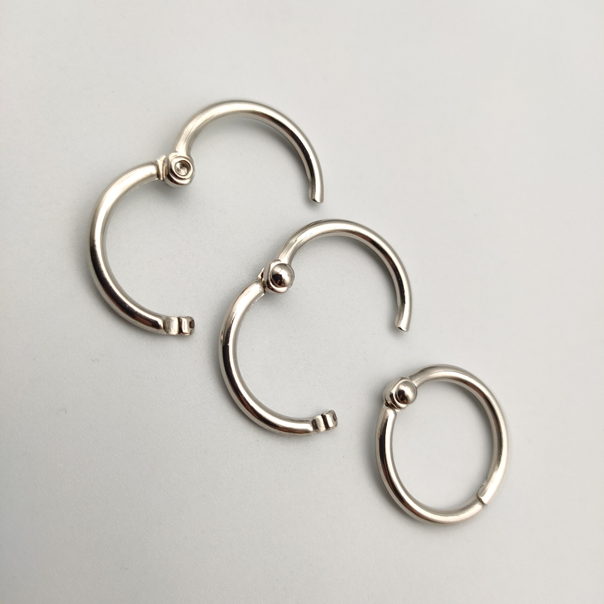 开口卡圈书环活动书圈铁镍色彩色304大小卡圈环