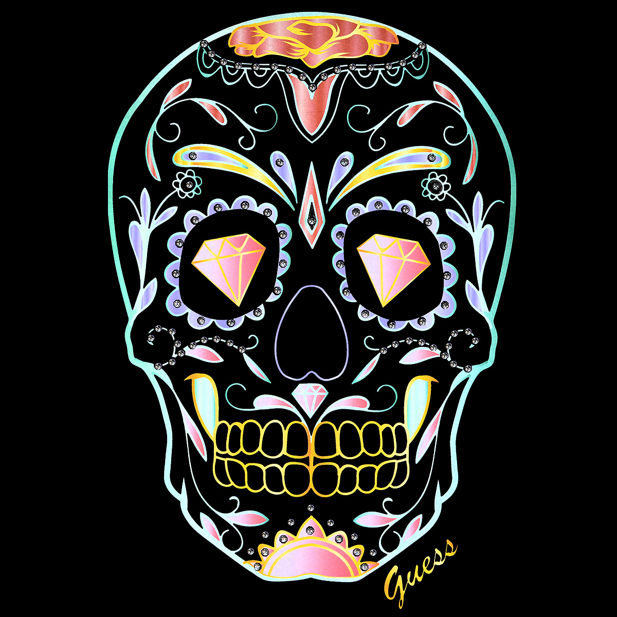 烫画贴 亚马逊骷髅头服装印花图案烫印logo高弹耐水洗烫图外贸新款