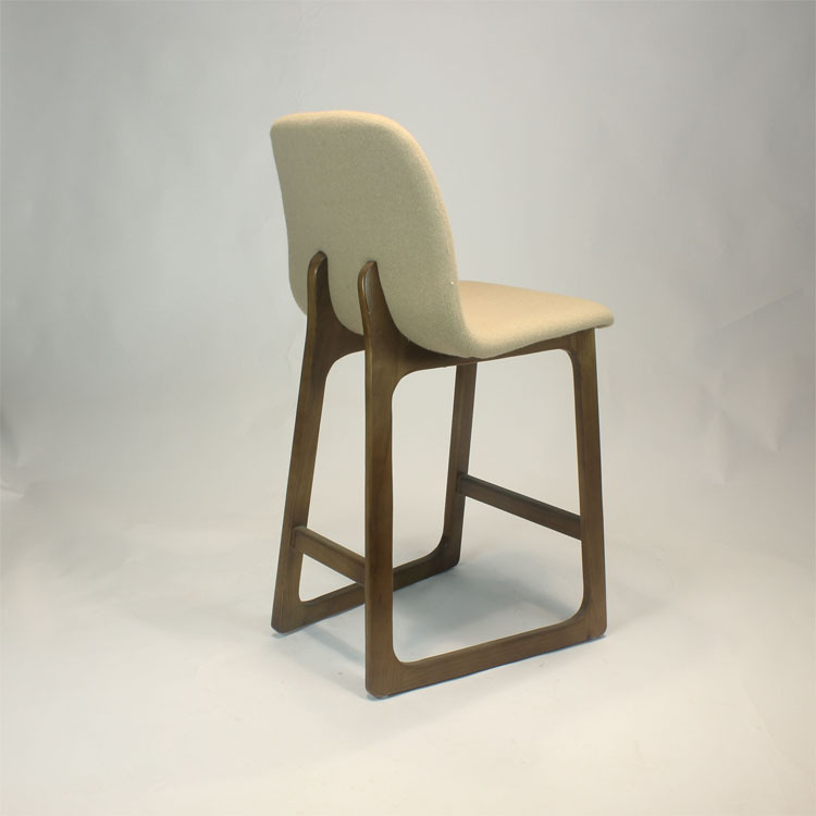 吧台椅现代简约轻奢家用高脚椅子北欧靠背前台椅网红实木酒吧椅