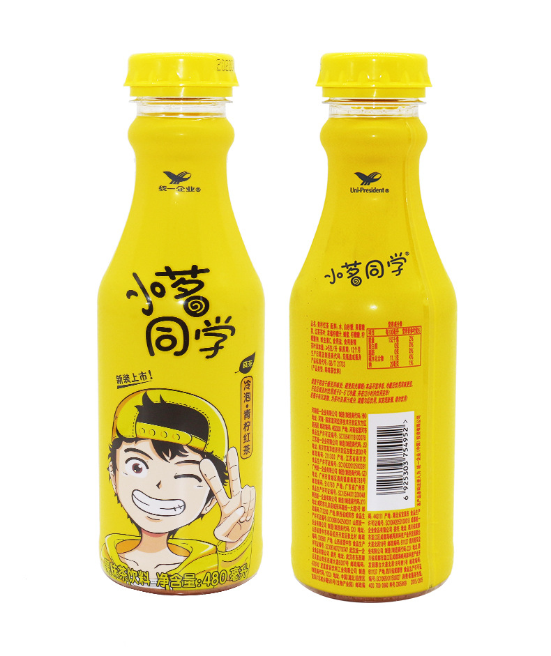 批发统一小茗同学茶冷泡冰橘绿茶青柠红茶溜溜哒茶480ml*15瓶整箱