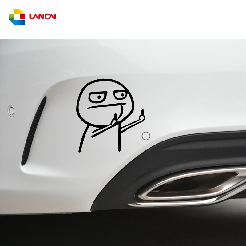 汽车装饰贴纸关掉你的远光灯玻璃贴纸搞笑鄙视远光狗暴走中指贴花