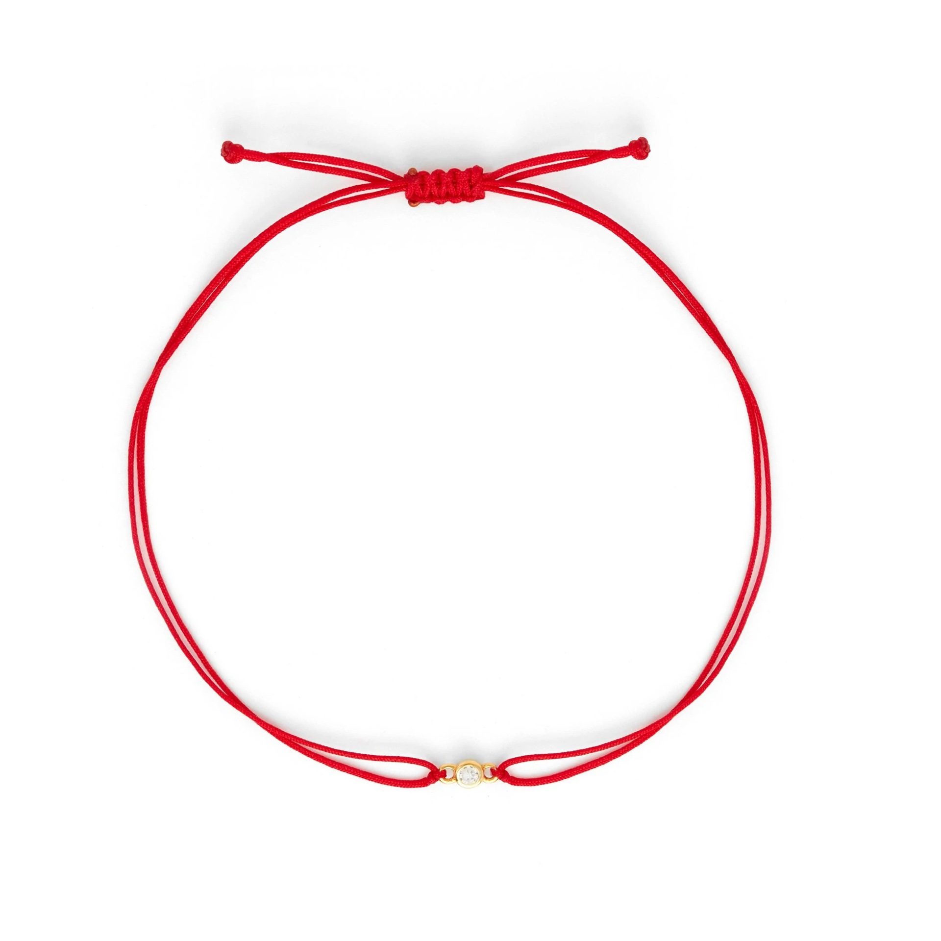 镀真金铜微镶嵌锆石红线时尚手工编织可调节欧美简约流行手链