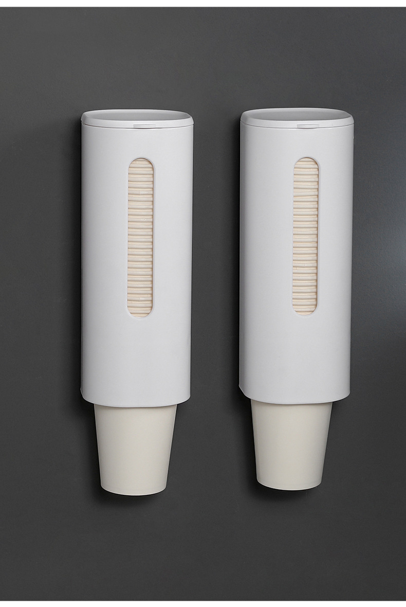 一次性杯子架自动取杯器饮水机放纸杯水杯塑料杯架的免打孔置物架