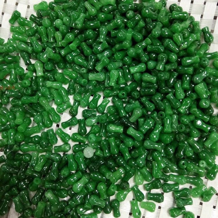 干青铁龙生花瓶散件 翡翠干青diy配件手链项链配件玉花瓶