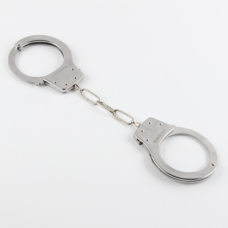 facebook爆款圣诞节装饰道具情趣玩具手铐不锈钢金属儿童警察手铐