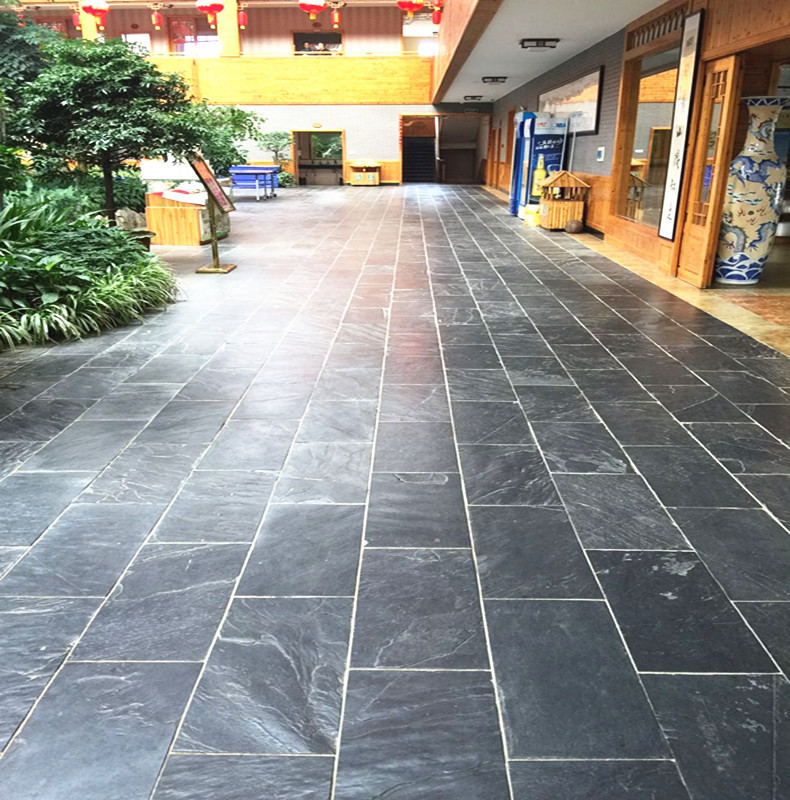 【矿山直供】青石板花园别墅庭院仿古铺路石广场铺地防滑地面砖