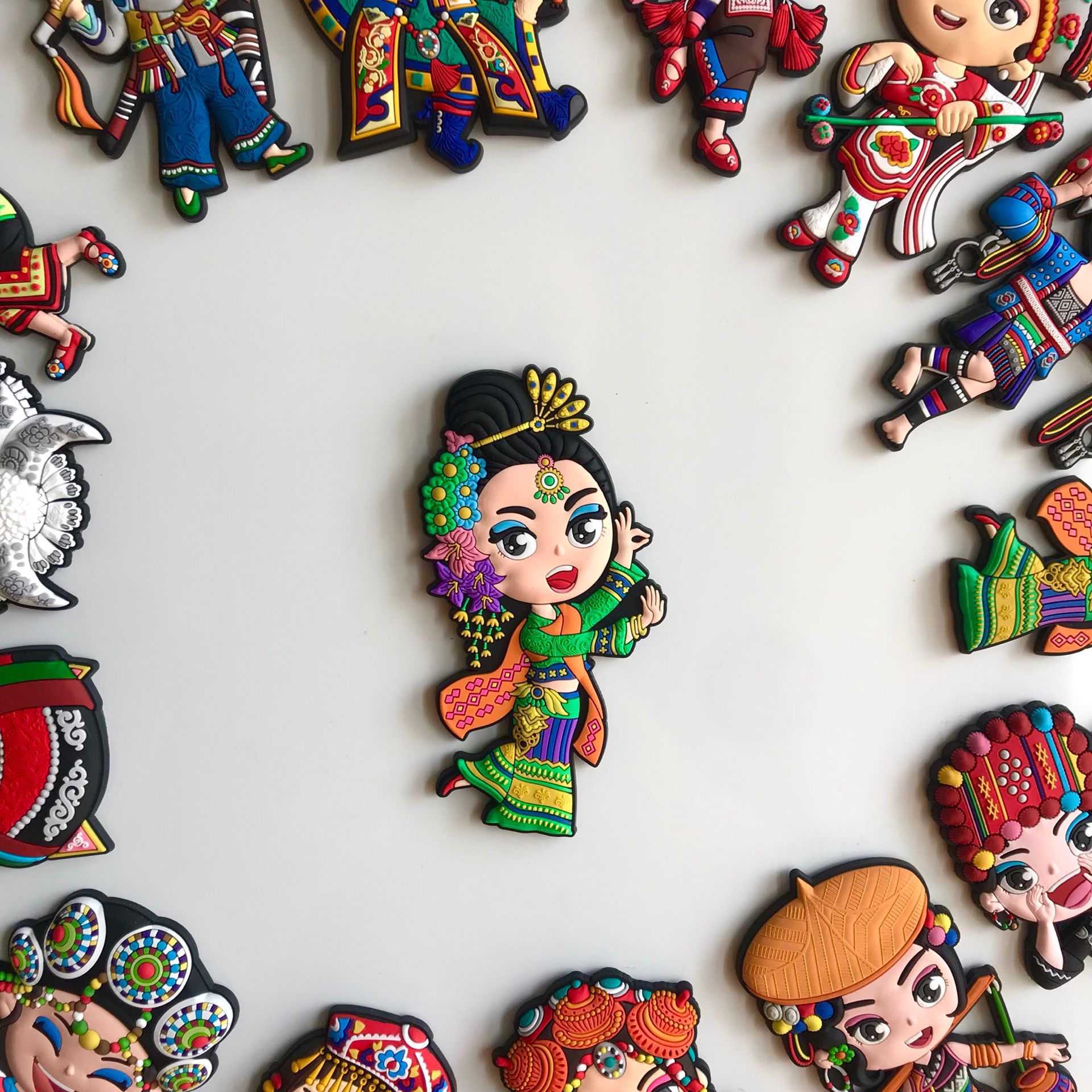 幻拍傣族娃娃冰箱贴西双版纳旅游文创纪念品告庄伴手礼ar黑科技