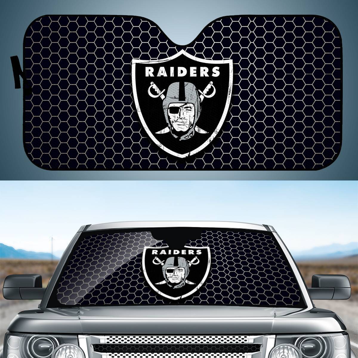 nfl美国职业橄榄球队 汽车通用遮阳挡 双层遮光板 一