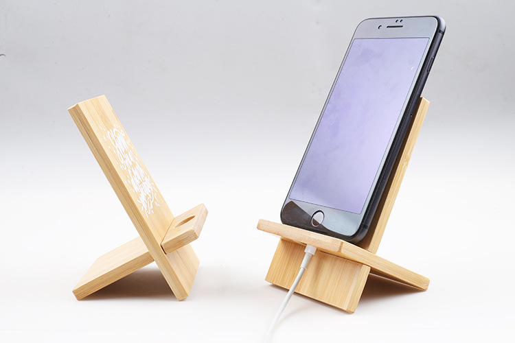 产地货源创意新款手机木支架手机木底座懒人看剧助手木质手机支架