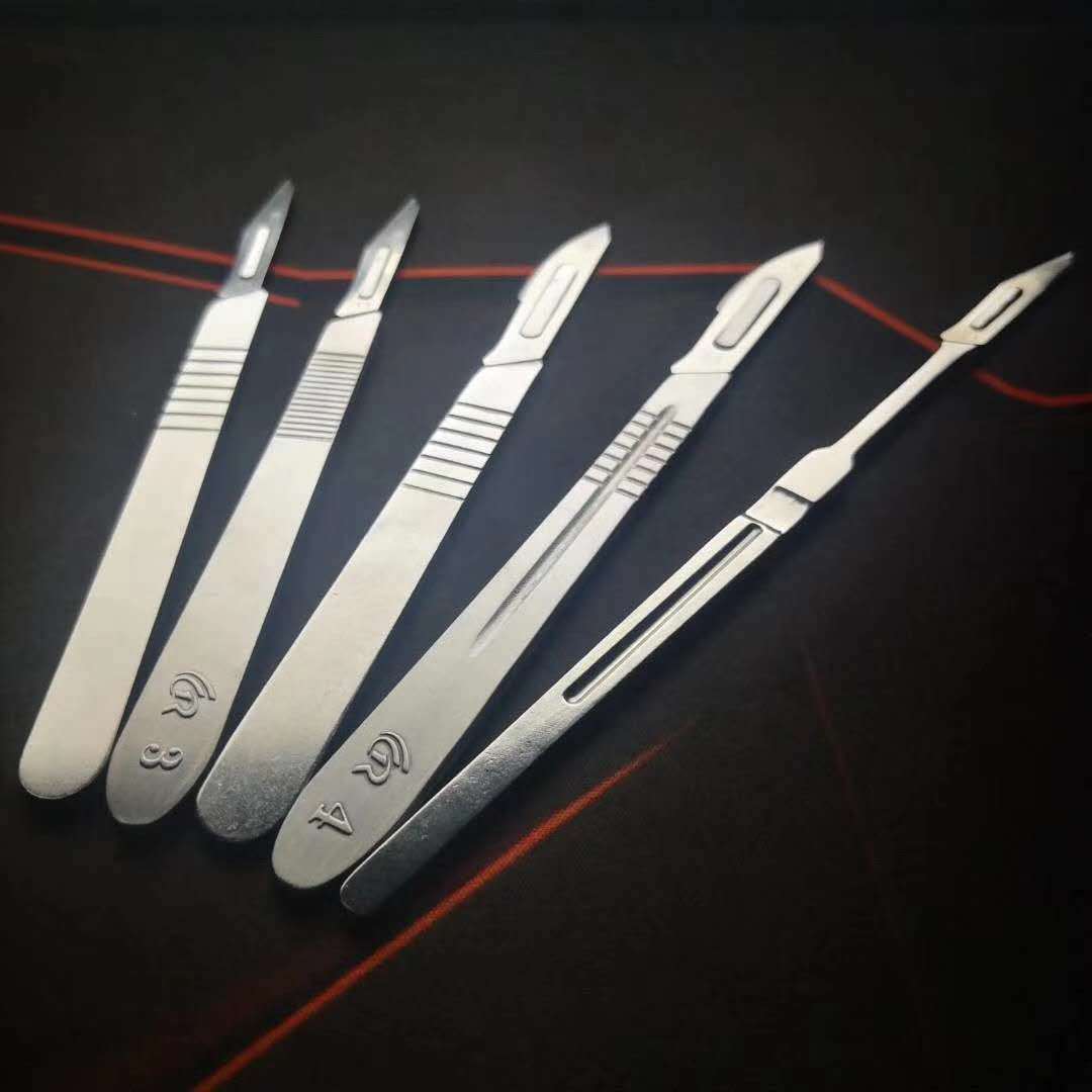 友泰精致304#医用手术刀柄不锈钢手机贴膜工具刀片加长3号4号7号