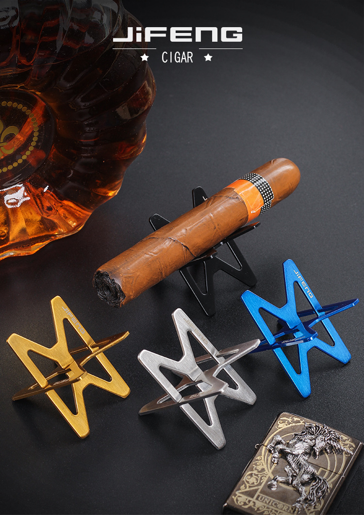 季风雪茄架雪茄烟拖支架开合托架便携可拆卸皮套礼盒装yt-006