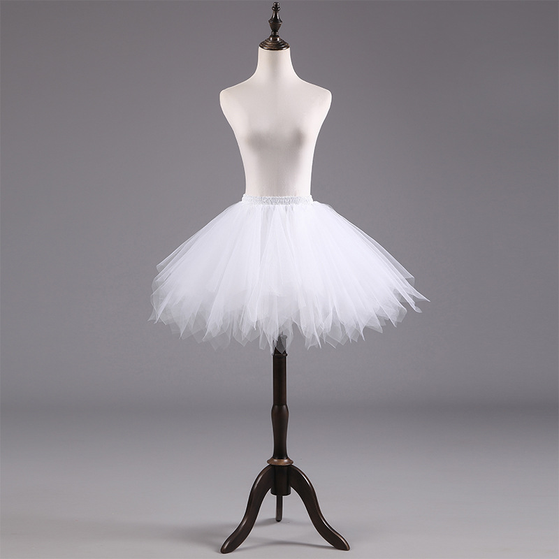 公主裙糖果色演出服芭蕾裙无骨裙撑彩色半身纱裙舞蹈彩色tutu裙撑