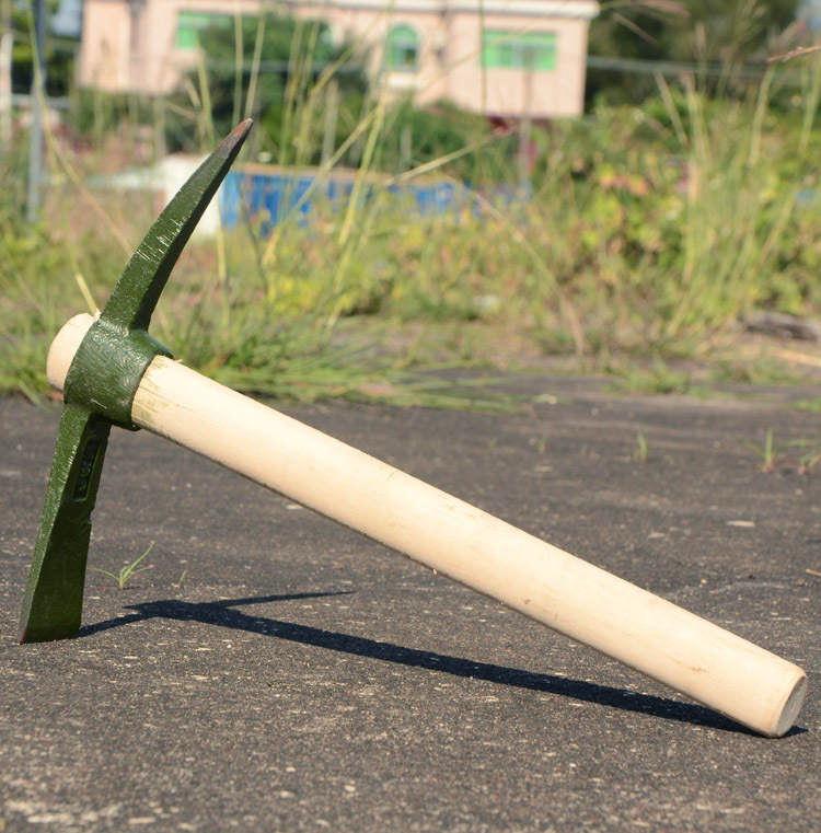 钢镐大小号镐工兵十字镐鹤嘴小锄头挖笋小镐户外木质小洋镐工具