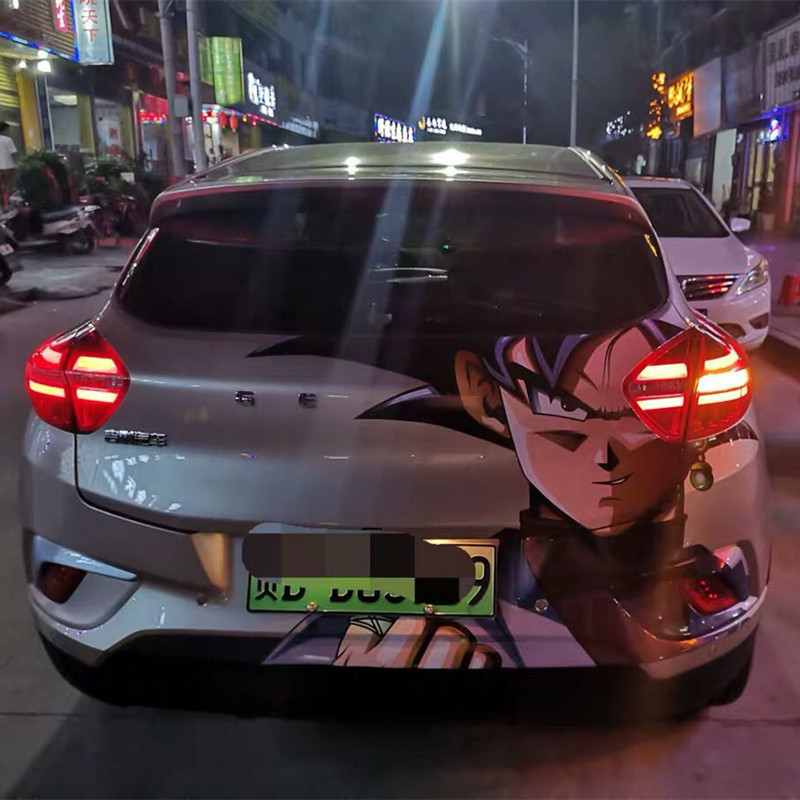 汽车尾灯贴纸 七龙珠孙悟空后尾灯车贴纸 悟空龟仙人汽车贴纸p80