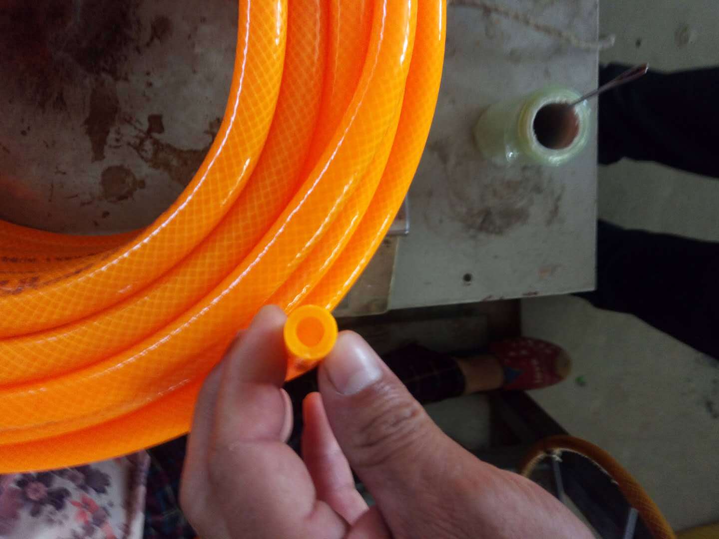 橘色加线胶管 家用pvc煤气管天然气管 液化气灶具连接燃气管