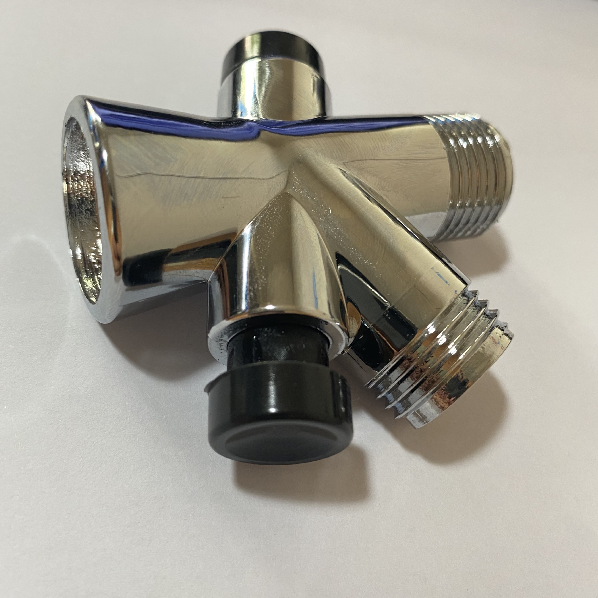 亚马逊 美式暗装花洒支架 淋浴弯管连接器带插座 三通吊臂转接头