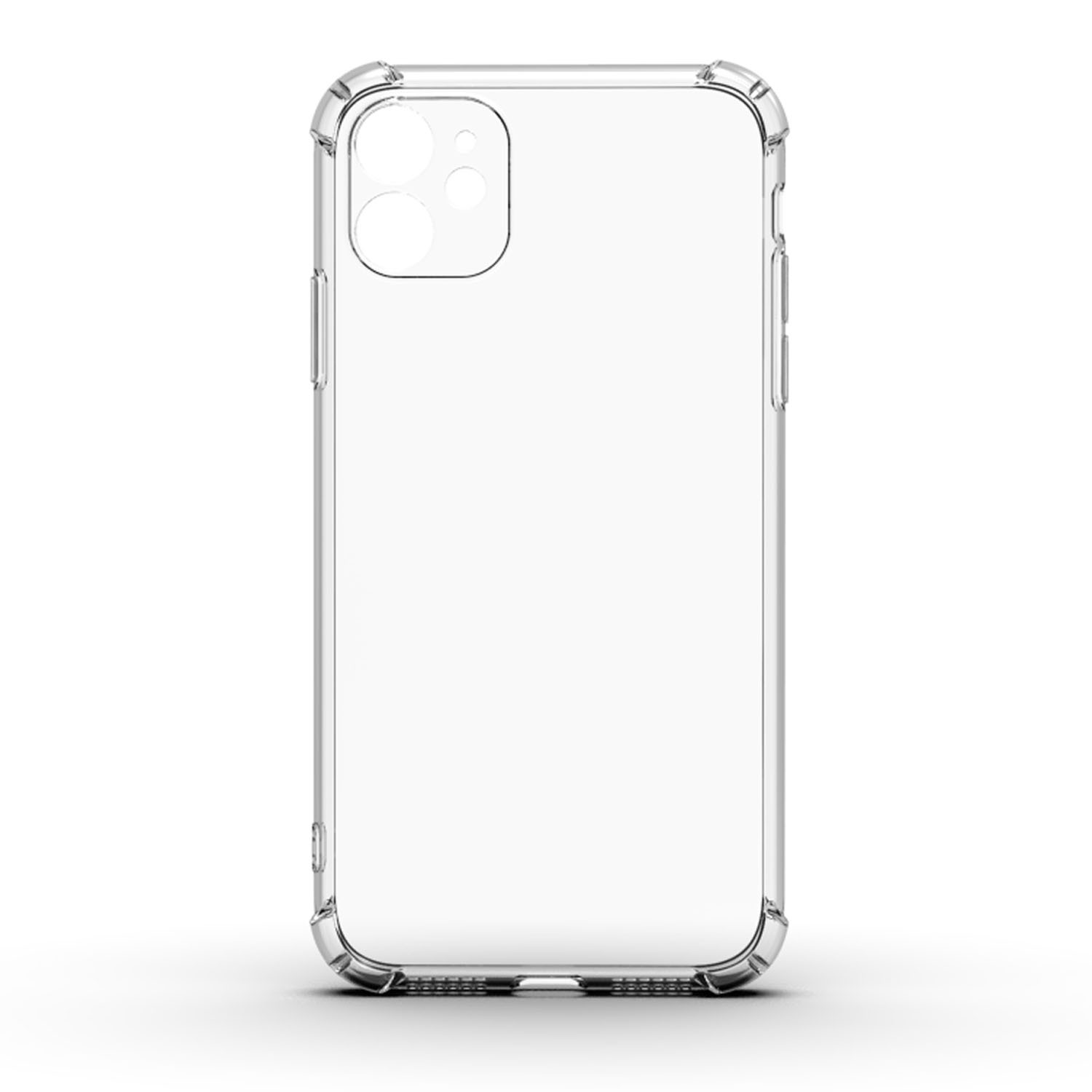 适用苹果11promax四角防摔透明手机保护壳素材tpu点纹防水印软壳