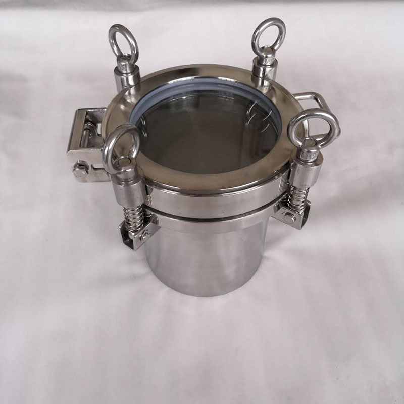 厂家直供不锈钢法兰人孔全玻璃可视观察手孔带视镜压力人孔盖保质