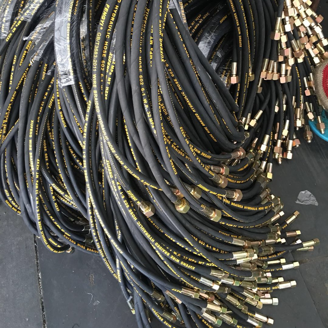 高压油管总成 钢丝编织液压胶管 耐高温高压油管 橡胶软管输油管