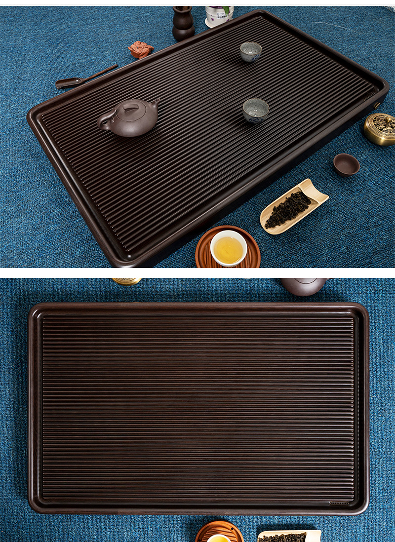 厂家直供德国咖啡色圆边电木茶盘简约家用电木排水式托盘多种规格