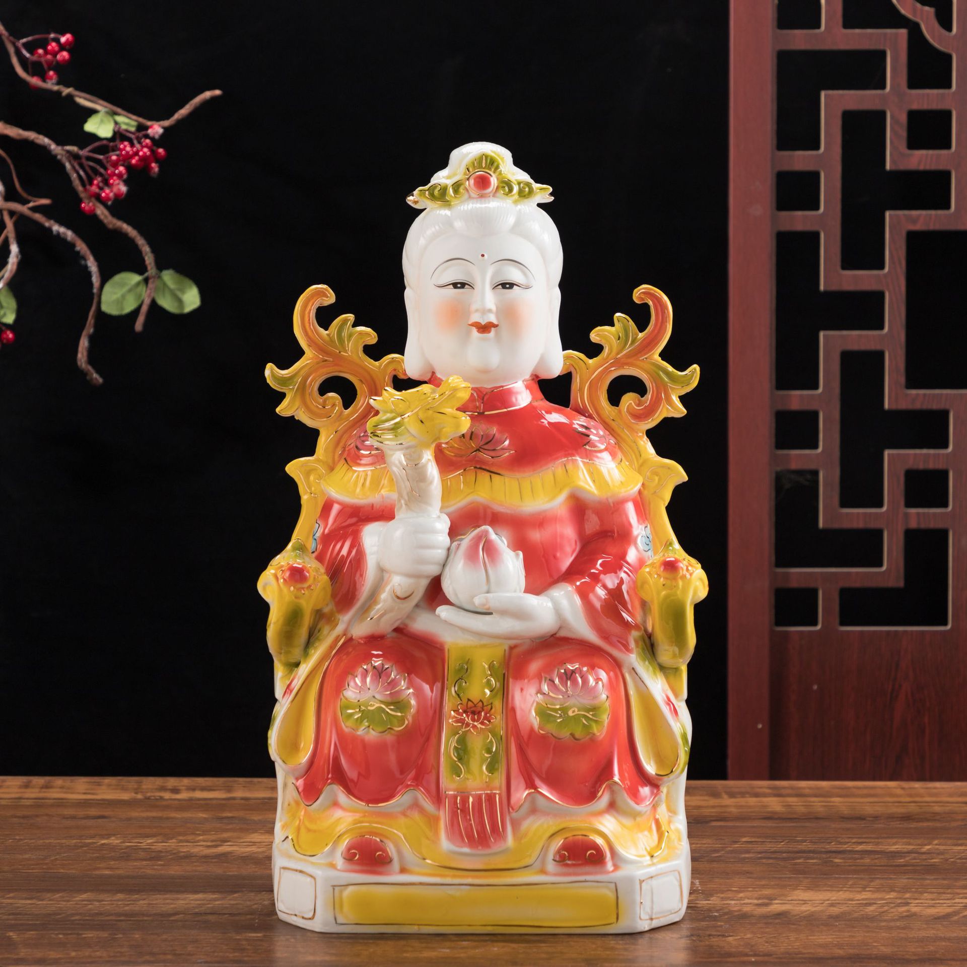 陶瓷佛像无生老母家居摆件开业平安