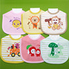 baby Cotton bibs Infants waterproof Bib two sides environmental protection Cartoon printing adjust Bibs