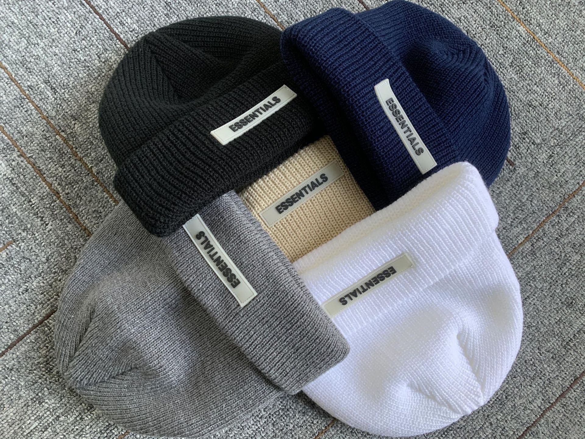 fog essentials复线针织帽潮牌毛线帽高街情侣瓜皮帽男女百搭冷帽