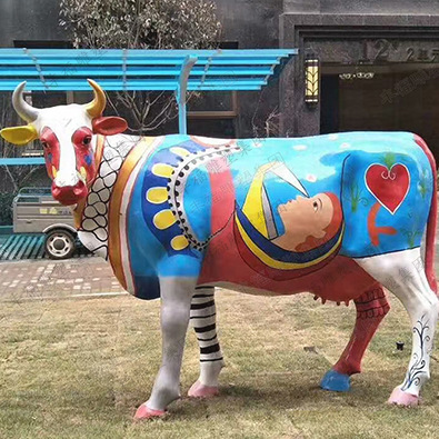 玻璃钢卡通马雕塑 彩绘马 卡通彩绘马雕塑 创意造型马ffszs-580