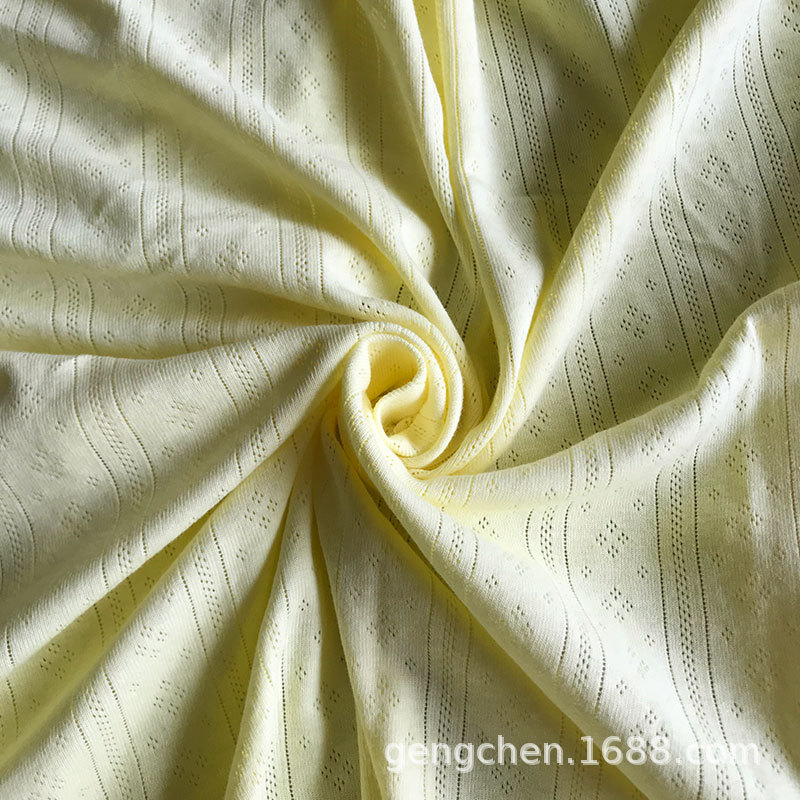 针织移圈罗纹 黄色 现货 时装连衣裙卫衣t恤婴儿服 全棉提花面料