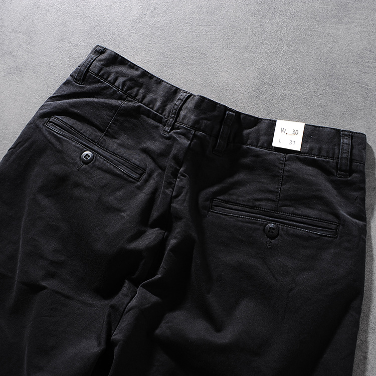 秋冬新品美式咔叽水洗净色百搭男士休闲裤梭织青年男长裤h325