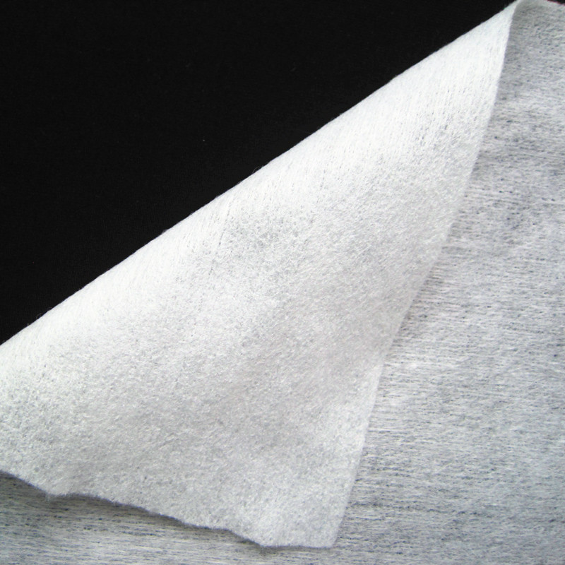 防护服无纺布面料_现货白45g半交叉涤粘混合抗静电涤纶水刺无纺布