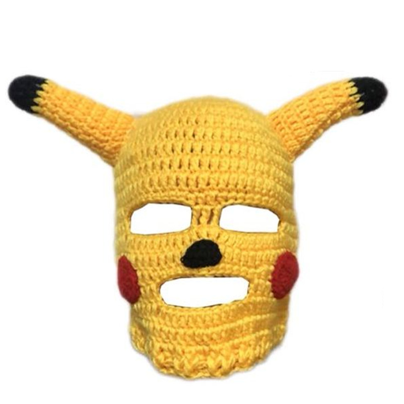 皮卡丘cosplay乳胶面具万圣节新款圣诞节派对舞会酒吧皮卡丘帽子