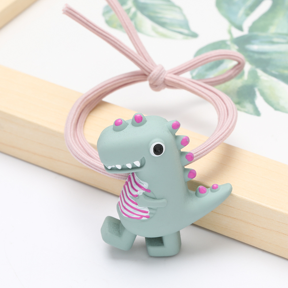 韩国东大门个性树脂小恐龙弹力发绳少女心可爱卡通皮筋头绳发饰品