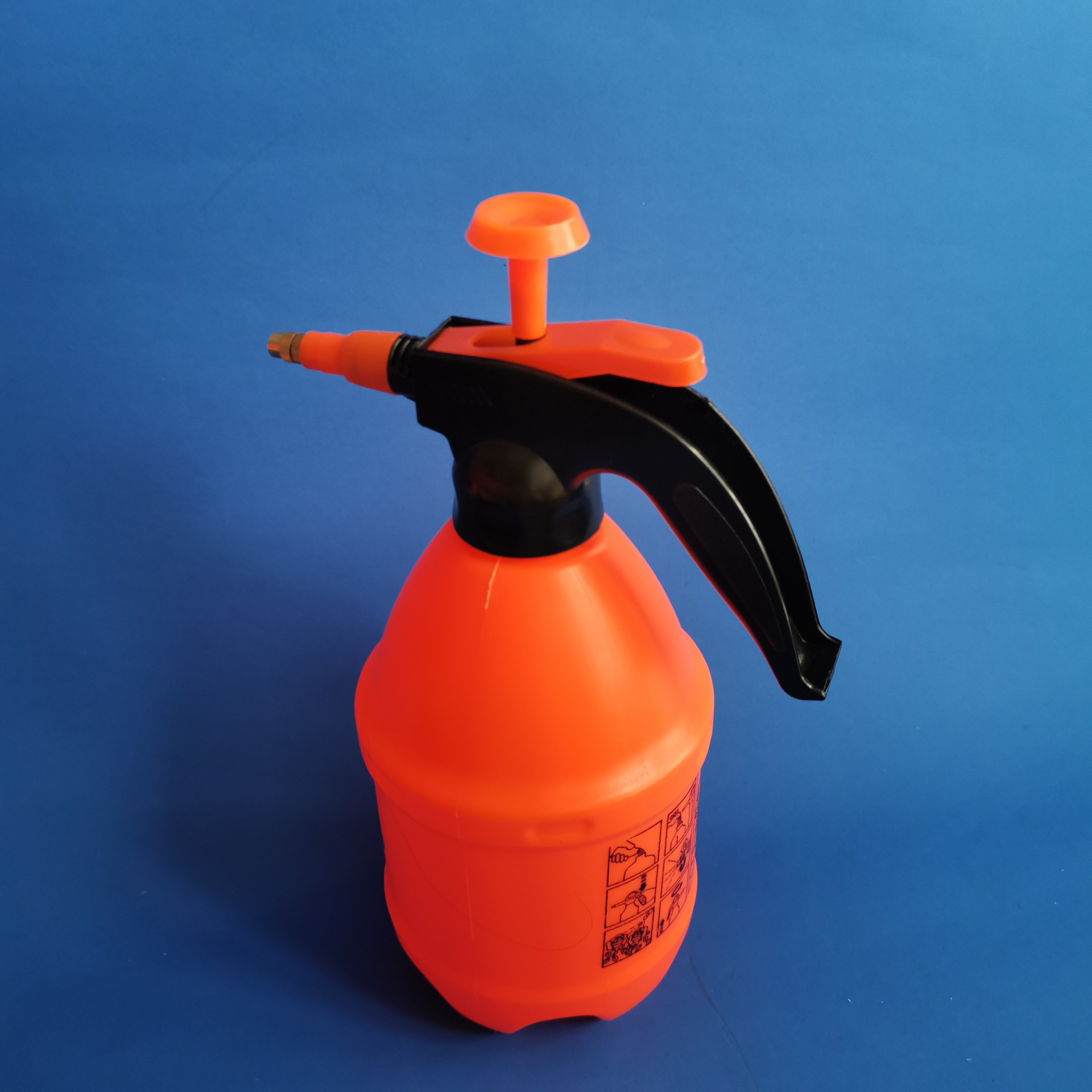 园林园艺喷壶浇花壶 手压式可调节加压喷水壶 铜喷嘴/铁杆 2l花壶-阿