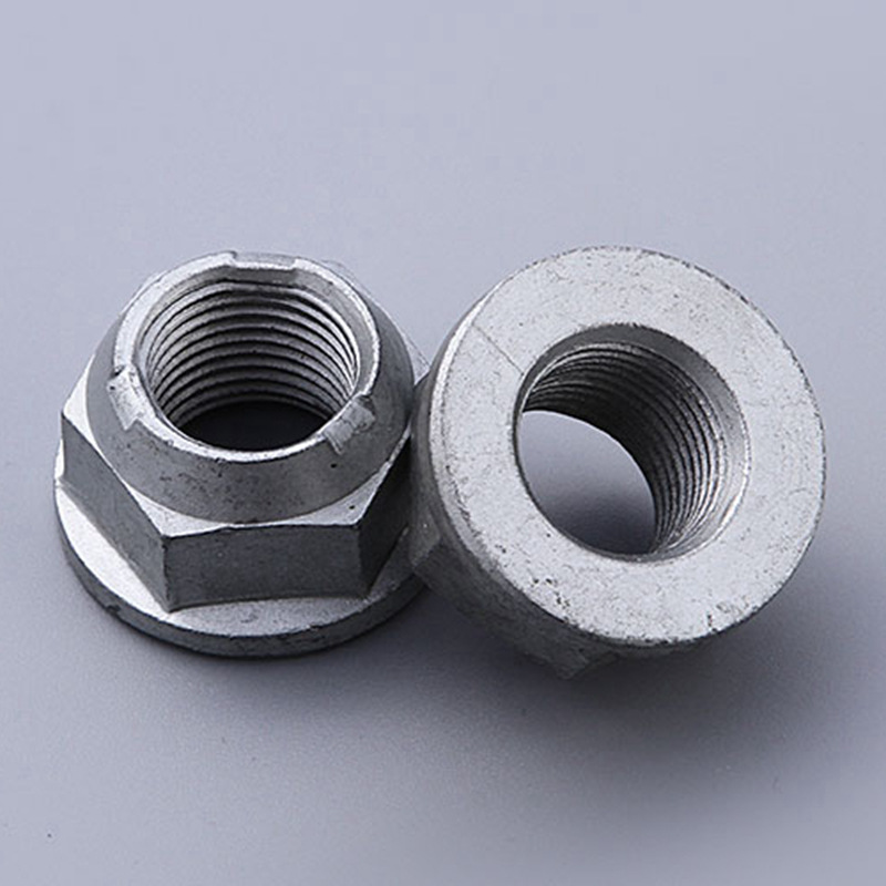 gb6183非金属嵌件六角法兰面锁紧螺母 尼龙法兰防松螺帽 汽车螺母