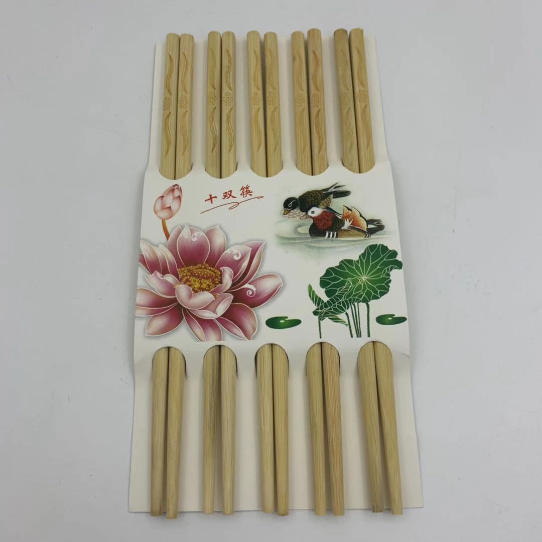 精品激光印花竹木筷工艺筷优质楠竹木筷厂家货源两元店百货批发