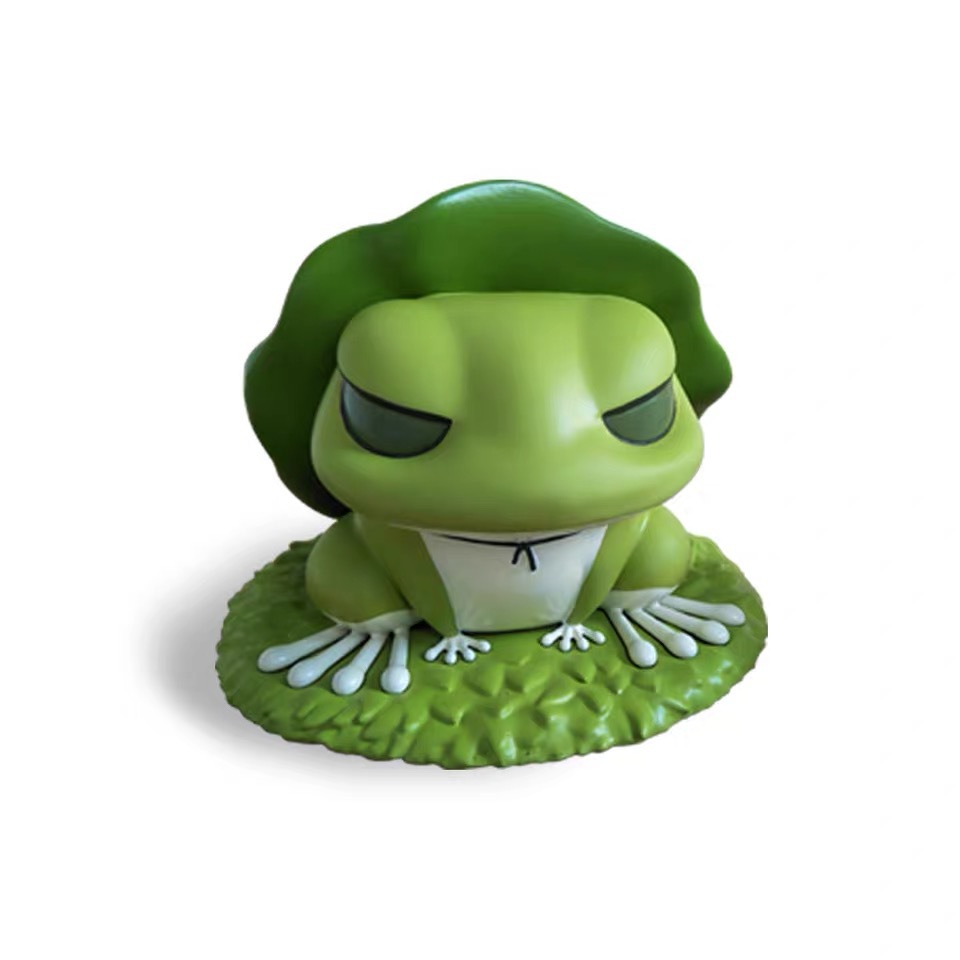 日本手办正品 旅行青蛙 树脂工艺品模型车载卡通动漫汽车摆件小