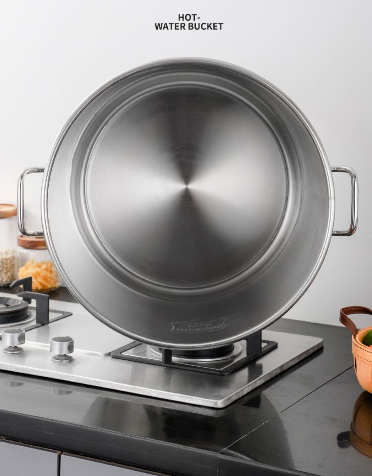 不锈钢桶带盖家用圆桶304水桶汤桶加厚铁桶卤肉锅商用不锈钢汤锅