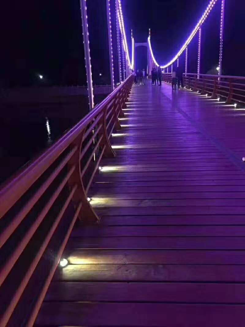 优质批发栈道桥梁地灯防雷雨灯七彩防水灯 侧发光3wled步道埋地灯