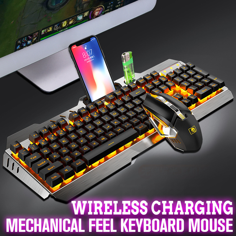 新盟k670曼巴蛇无线键盘鼠标套装可充电笔记本台式电脑电竞游戏cf