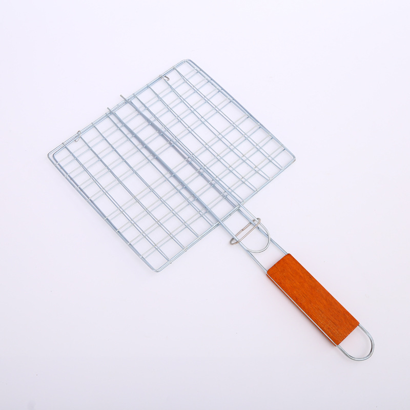 夹板小四 烧烤网夹 烧烤工具烤鱼夹 bbq烧烤工具可定制厂家直供