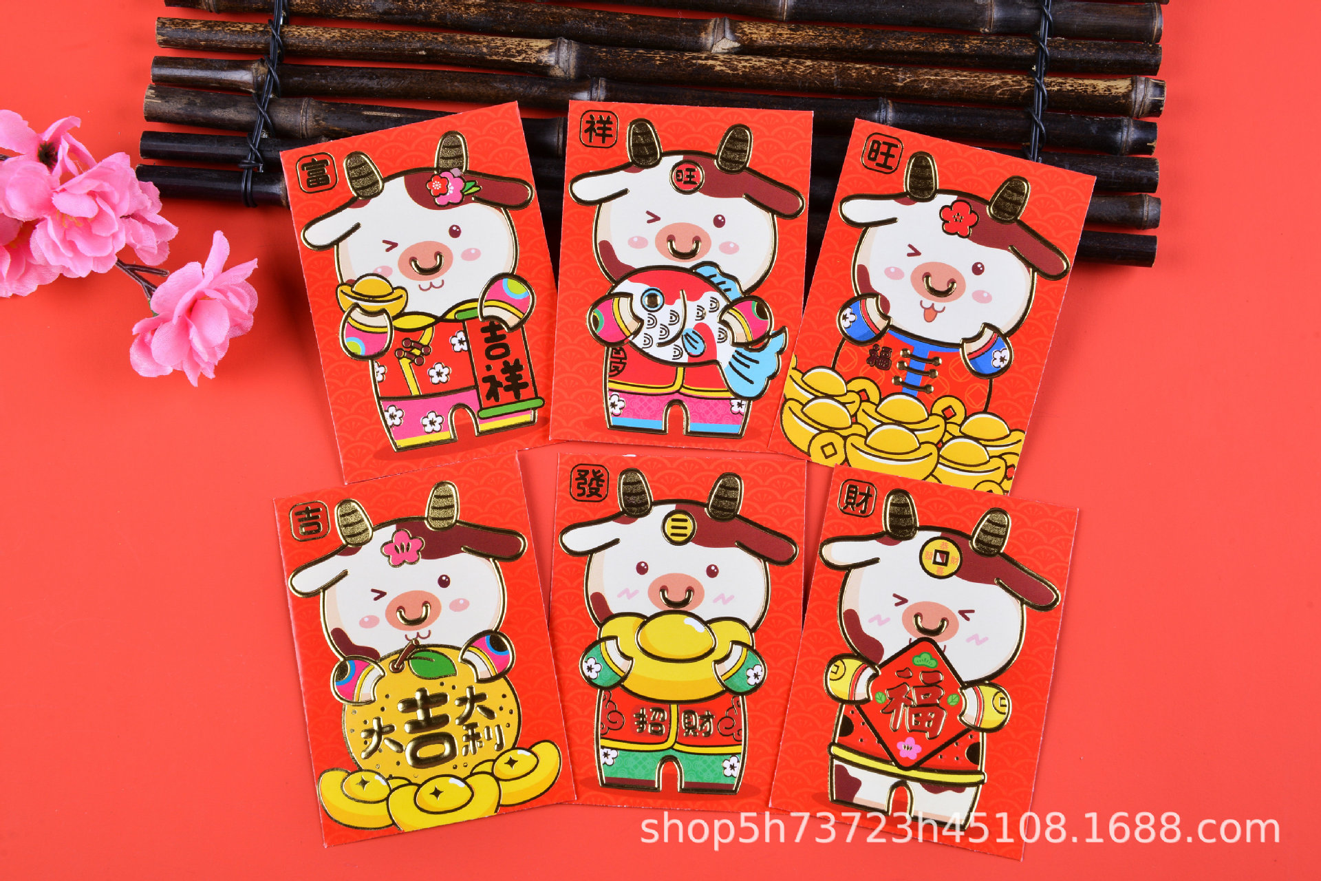 2021新款牛年红包个性创意可爱立体卡通牛生肖利是封新年红包定制