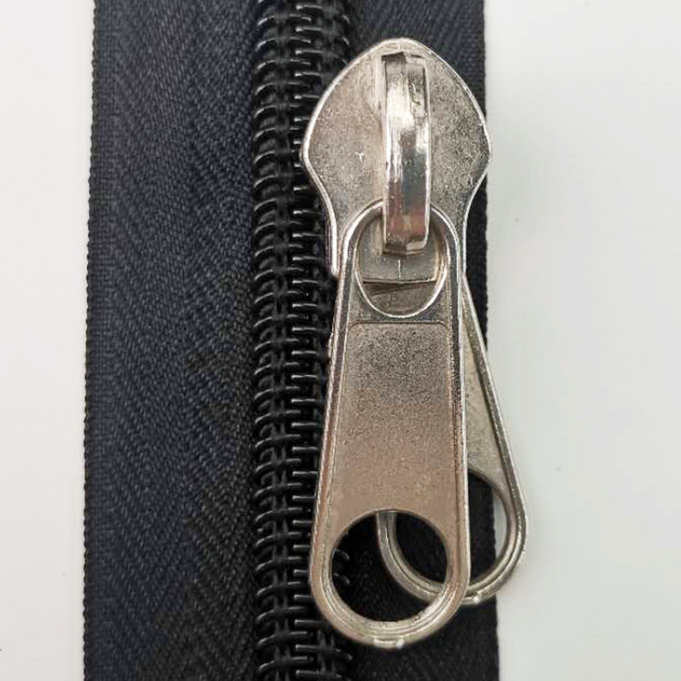 厂家供应10号尼龙拉链用电白双象鼻长板拉链头 加厚帐篷用拉头