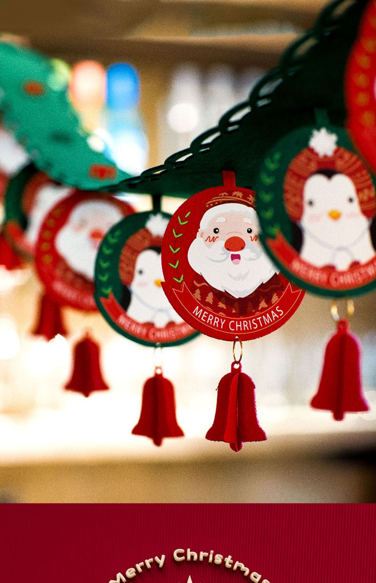 圣诞节装饰用品拉花拉旗挂饰挂件场景布置氛围装扮元旦吊饰饰品