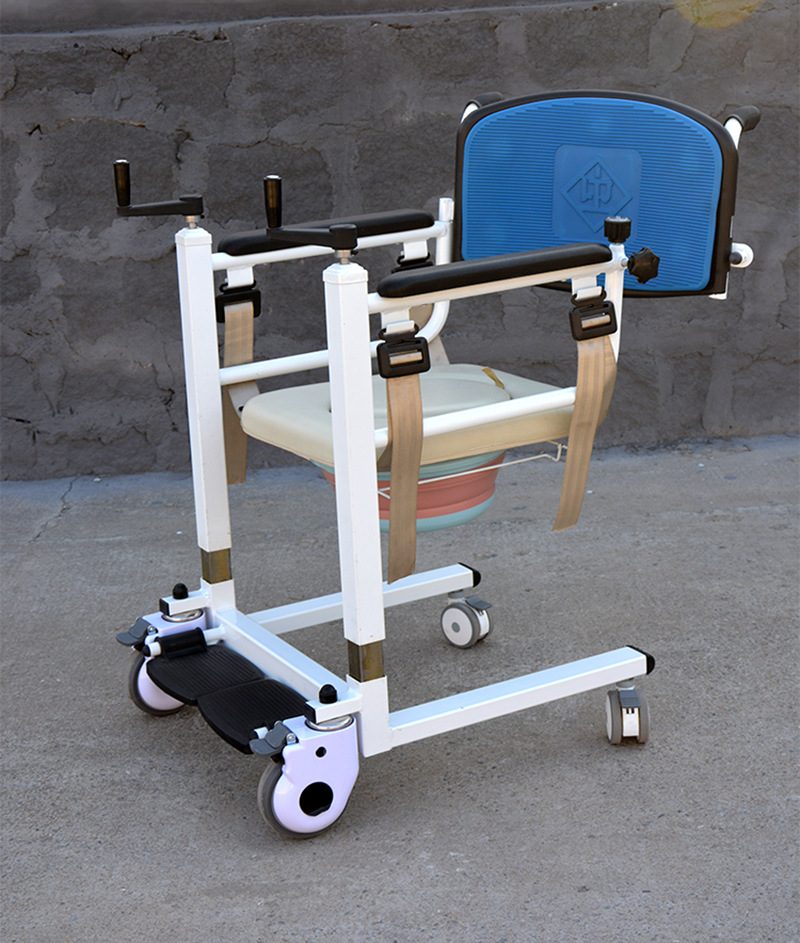 卫美瑞瘫痪老人病人不锈钢移位机 残疾人移位椅吊具 升降款坐便器
