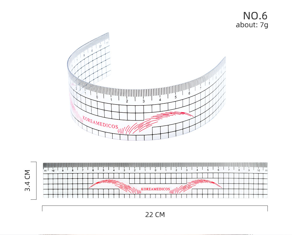 纹绣面具尺标准尺纹眉定位尺眉尺 量节眉毛左右匀称尺子鼻梁尺