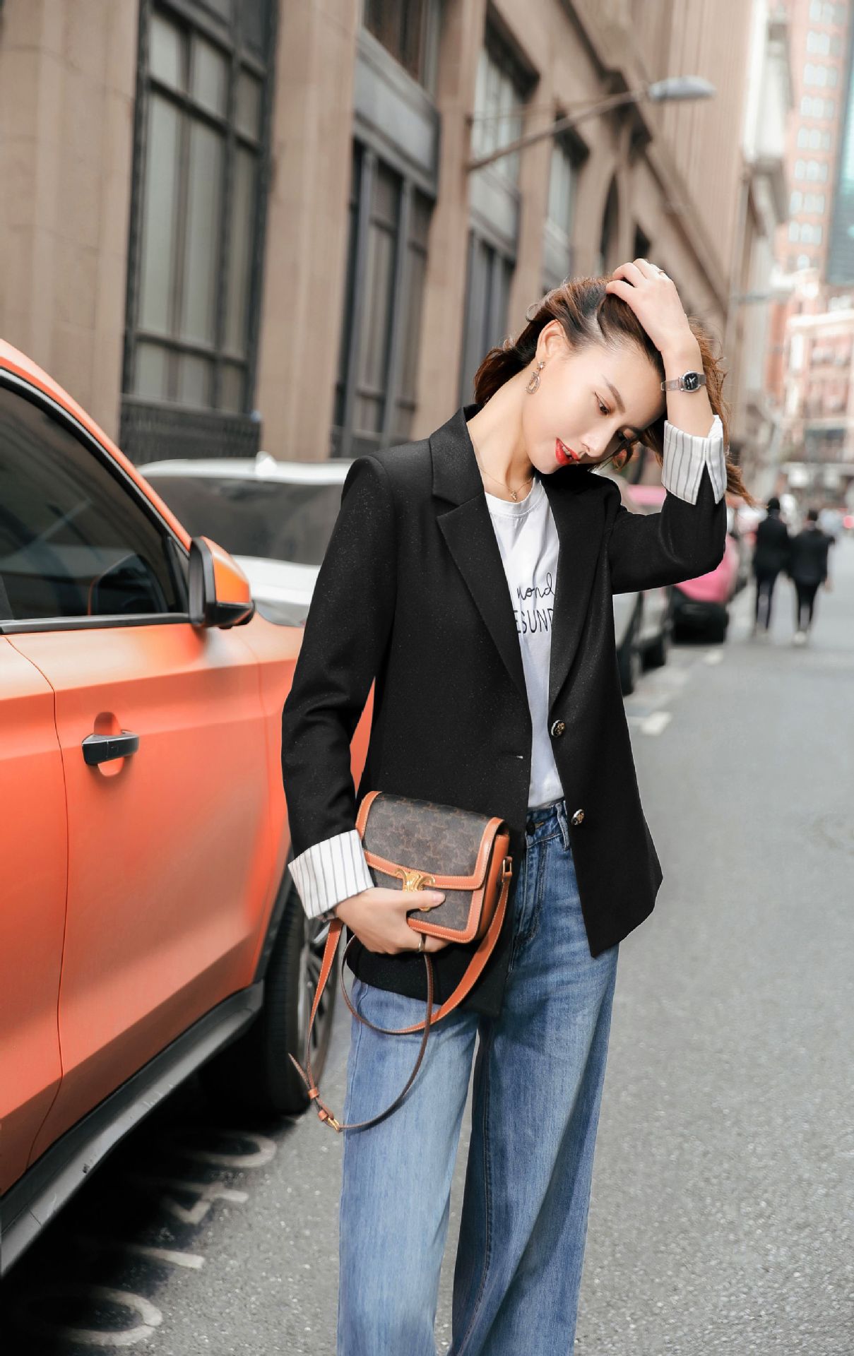 秋冬季新品时尚通勤简约职业装女士西服百搭上衣西服小