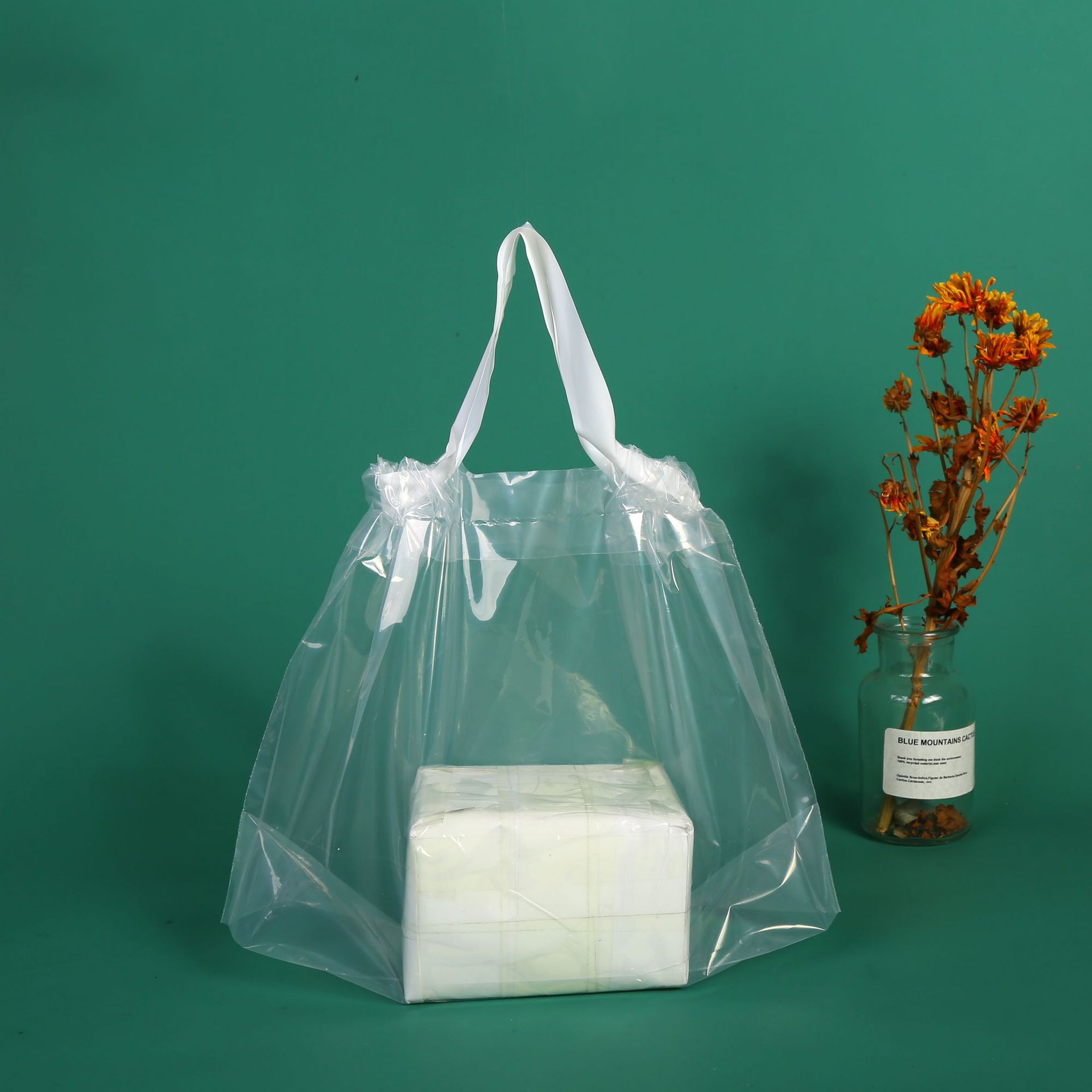 加厚新款束口外卖打包袋手提袋定制logo服装袋网红大容量袋携带