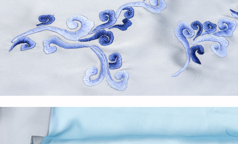 重磅真丝丝巾男女通用手工刺绣祥云苏州丝绸桑蚕丝围巾送长辈礼品