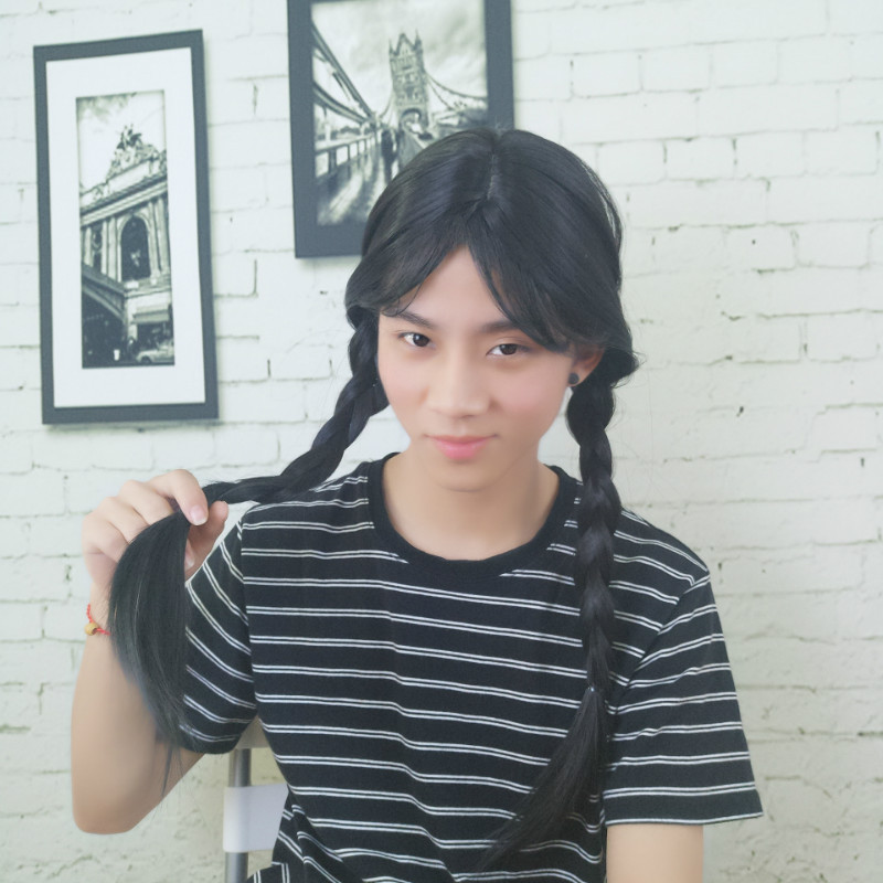 男女士双马尾假发伪娘万圣鬼节目长假发六一外贸化纤现货厂家批发